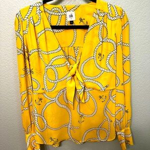 Yellow CAbi nautical blouse